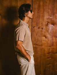 Premium Knit Polo - Beige