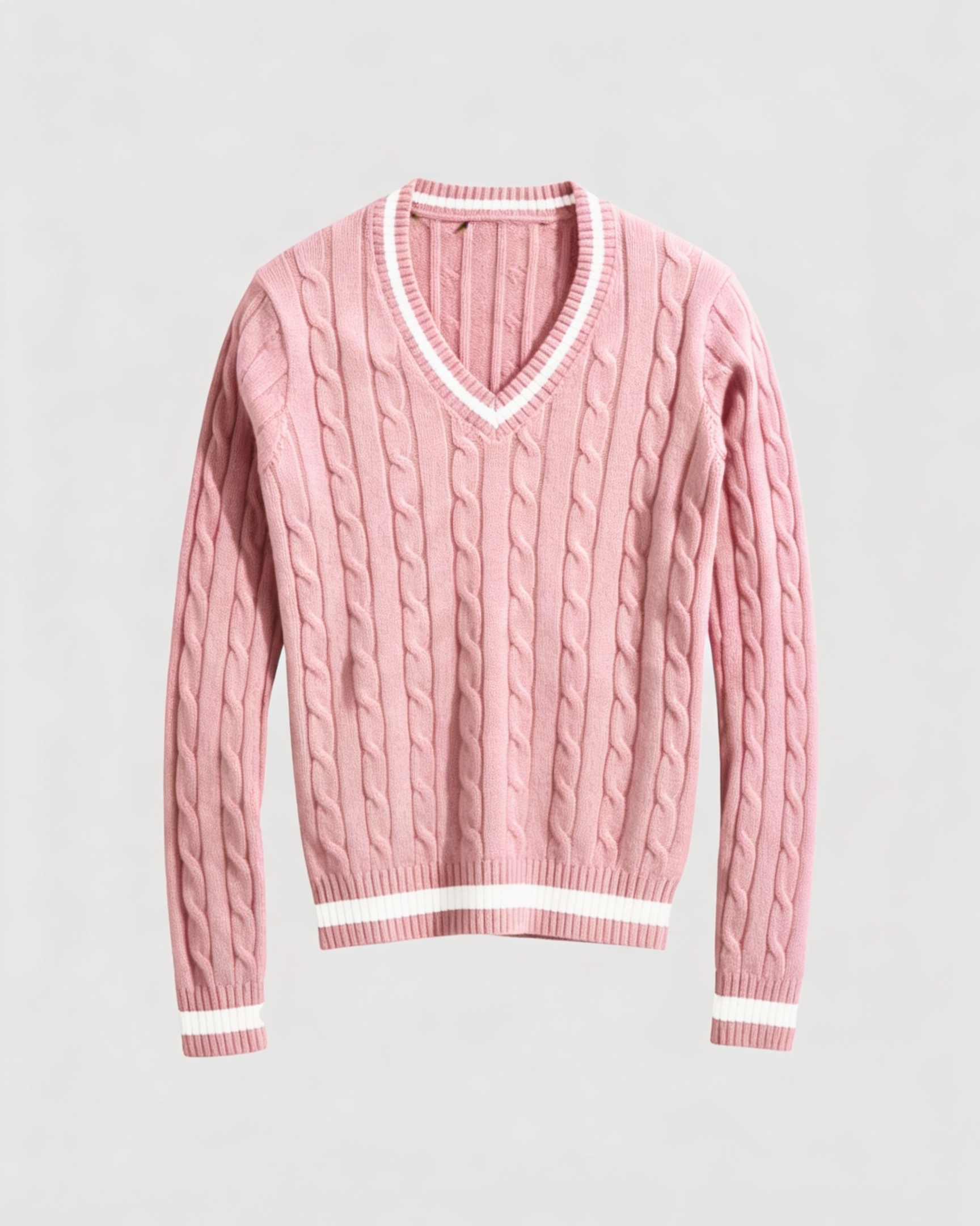 Valeria Women's V-Neck Sweater - Pink