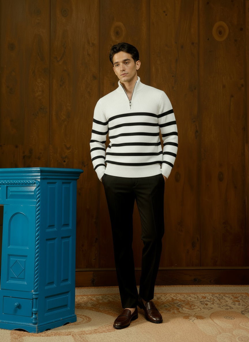 white stripe sweater 2